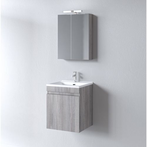 ΜΟΝΤΕΡΝΟ ΚΡΕΜΑΣΤΟ ΕΠΙΠΛΟΥ ΜΠΑΝΙΟΥ MARTIN OMEGA Grey OAK 55cm