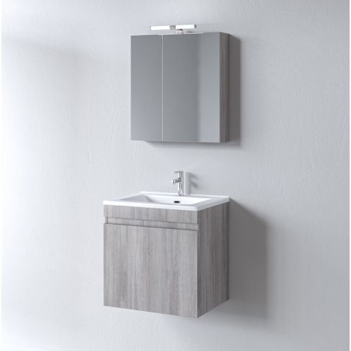 ΜΟΝΤΕΡΝΟ ΚΡΕΜΑΣΤΟ ΕΠΙΠΛΟΥ ΜΠΑΝΙΟΥ MARTIN OMEGA GRAY OAK 65