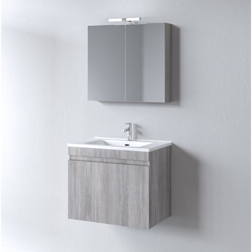 ΜΟΝΤΕΡΝΟ ΚΡΕΜΑΣΤΟ ΕΠΙΠΛΟΥ ΜΠΑΝΙΟΥ MARTIN OMEGA Grey OAK 75cm