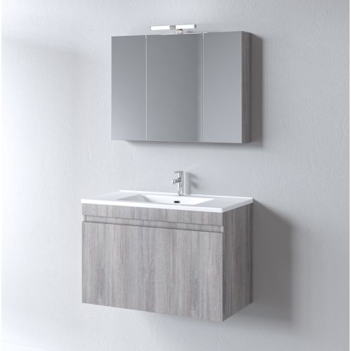ΜΟΝΤΕΡΝΟ ΚΡΕΜΑΣΤΟ ΕΠΙΠΛΟΥ ΜΠΑΝΙΟΥ MARTIN OMEGA GRAY OAK 85
