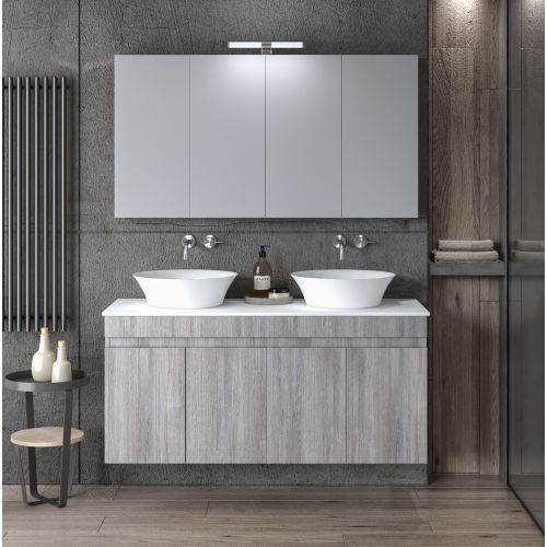 ΕΠΙΠΛΟΥ ΜΠΑΝΙΟΥ ΚΡΕΜΑΣΤΟ  ΣΕΤ DUBLE MARTIN OMEGA  TOP Grey 120cm