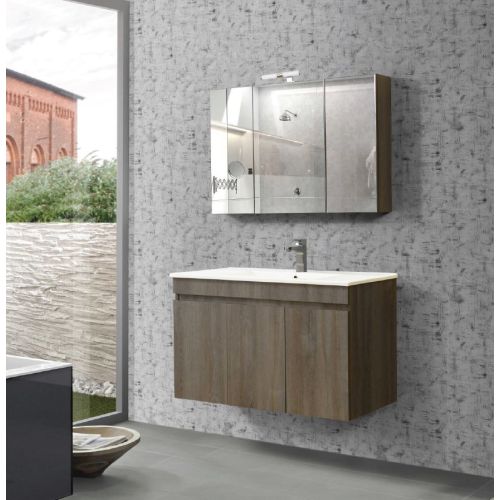 ΜΟΝΤΕΡΝΟ ΚΡΕΜΑΣΤΟ ΕΠΙΠΛΟΥ ΜΠΑΝΙΟΥ MARTIN OMEGA GRAY OAK 120