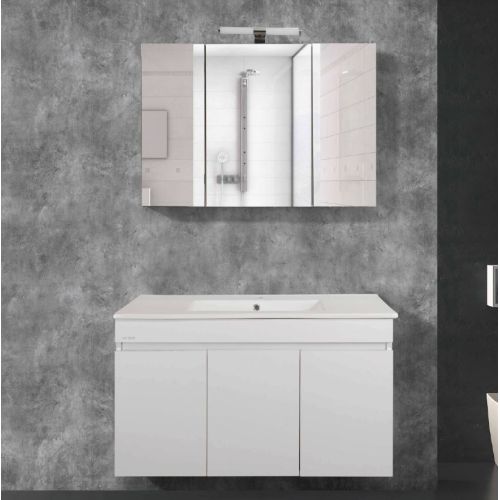 ΜΟΝΤΕΡΝΟ ΚΡΕΜΑΣΤΟ ΕΠΙΠΛΟΥ ΜΠΑΝΙΟΥ MARTIN OMEGA WHITE 120cm