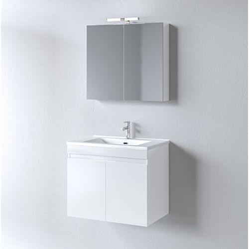ΜΟΝΤΕΡΝΟ ΚΡΕΜΑΣΤΟ ΕΠΙΠΛΟΥ ΜΠΑΝΙΟΥ MARTIN OMEGA WHITE GLOSS 75cm