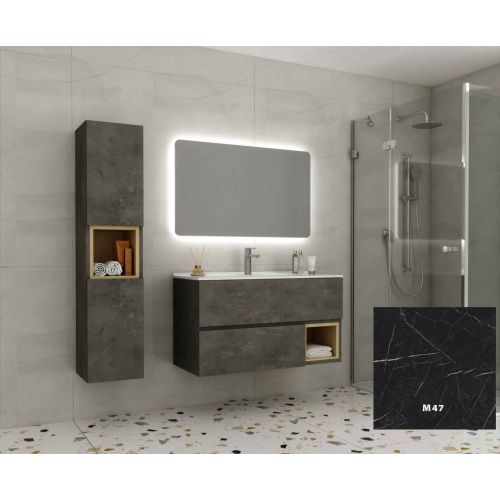 ΕΠΙΠΛΟ ΜΠΑΝΙΟΥ ΒΑΣΗ ΝΙΠΤΗΡΑΣ ΚΑΘΡΕΠΤΗΣ Impact PLAZA 0.90 m Μελαμίνη Μ47 90x47 cm