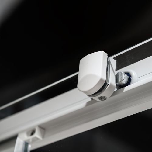 ΚΑΜΠΙΝΑ ΠΟΡΤΑ ΝΤΟΥΖΙΕΡΑΣ Devon Flow Slider 2+2 SL2F 180 C White matt & 2 x F3/195-300 ΠΡΟΦΙΛ ΠΡΟΕΚΤΑΣΗΣ 184-187 x h 195 cm
