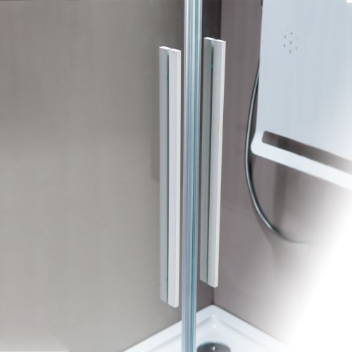 ΚΑΜΠΙΝΑ ΠΟΡΤΑ ΝΤΟΥΖΙΕΡΑΣ Devon Flow Slider 2+2 SL2F 160 C White matt & 1 x F3/195-300 ΠΡΟΦΙΛ ΠΡΟΕΚΤΑΣΗΣ