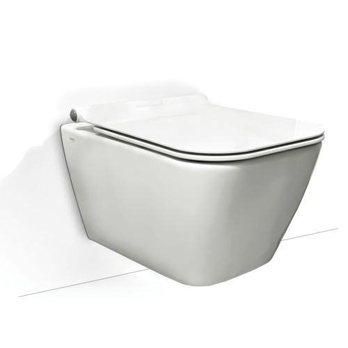 ΛΕΚΑΝΗ WC ΚΡΕΜΑΣΤΗ ΜΕ ΚΑΛΥΜΜΑ ΒΑΚΕΛΙΤΗ SEREL RITA Rimless®  RT2600 White 52x35,5 cm