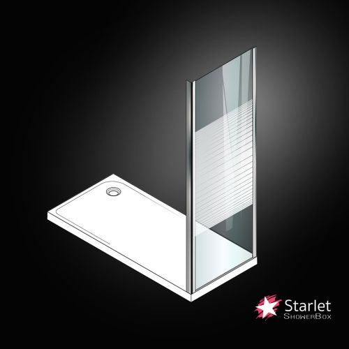 ΣΤΑΘΕΡΟ ΠΛΑΪΝΟ ΚΑΜΠΙΝΑΣ ΝΤΟΥΖΙΕΡΑΣ Starlet SIDE PANEL SPS 90 S + 1 x S3/180-100 ΠΡΟΦΙΛ ΠΡΟΕΚΤΑΣΗΣ Stripes