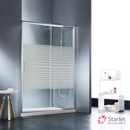 ΚΑΜΠΙΝΑ  ΠΟΡΤΑ ΝΤΟΥΖΙΕΡΑΣ Starlet SLIDER (1+1) SLS 150 S + 1 x S3/180-100 ΠΡΟΦΙΛ ΠΡΟΕΚΤΑΣΗΣ Stripes 151-154 x h 180 cm