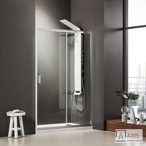 ΚΑΜΠΙΝΑ  ΠΟΡΤΑ ΝΤΟΥΖΙΕΡΑΣ Axis SLIDER (1+1) SLX 130 C Clear Clean Glass 127-131 x h 185 cm