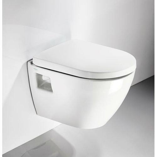 ΛΕΚΑΝΗ WC ΚΡΕΜΑΣΤΗ ΜΕ ΜΠΙΝΤΕ ΚΑΙ ΚΑΛΥΜΜΑ ΒΑΚΕΛΙΤΗ SEREL SMART SM12B00 White 48,5 x 35,5 cm