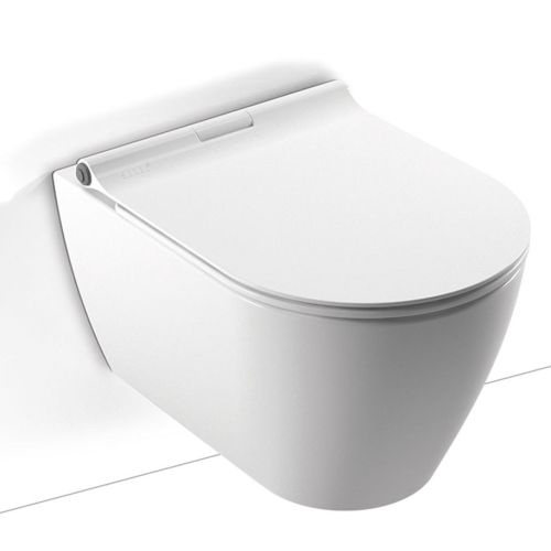 ΛΕΚΑΝΗ WC ΚΡΕΜΑΣΤΗ ΜΕ ΚΑΛΥΜΜΑ ΒΑΚΕΛΙΤΗ SEREL SAPPHIRE Rimless®  SP2600 White 53x35,5 cm