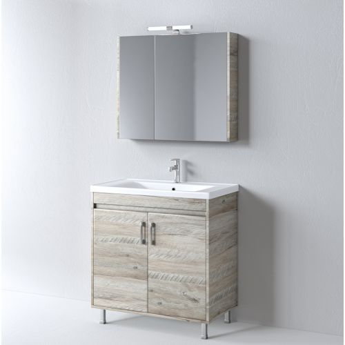 ΜΟΝΤΕΡΝΟ ΕΠΙΔΑΠΕΔΙΟ ΕΠΙΠΛΟΥ ΜΠΑΝΙΟΥ ΣΕΤ MARTIN SAVINA NATURAL OAK 80cm