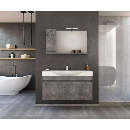 ΕΠΙΠΛΟ ΜΠΑΝΙΟΥ ΜΕ ΝΙΠΤΗΡΑ ΚΑΙ ΚΑΘΡΕΠΤΗ Drop SENSO 105 Granite 105 cm