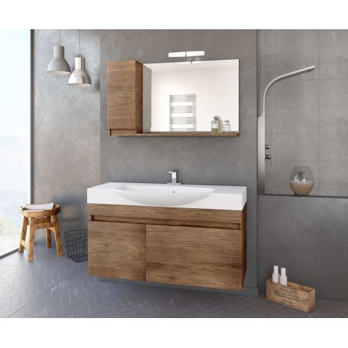 ΕΠΙΠΛΟ ΜΠΑΝΙΟΥ ΜΕ ΝΙΠΤΗΡΑ ΚΑΙ ΚΑΘΡΕΠΤΗ Drop SENSO 105 PL Wood 105 cm