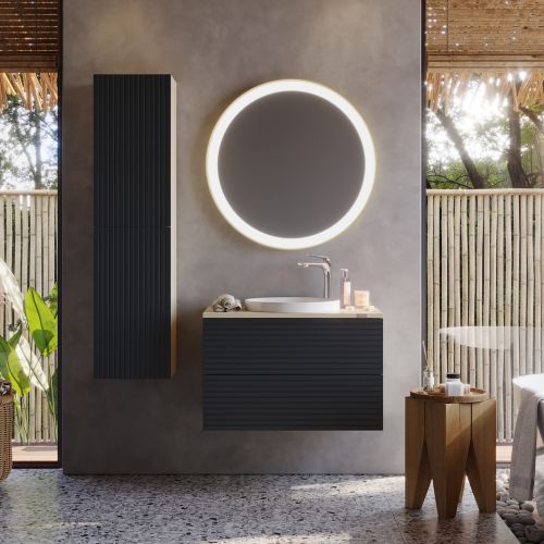 ΕΠΙΠΛΟ ΜΠΑΝΙΟ ΣΕΤ MARTIN VIEN Anthracite 80cm Λάκα MDF 18mm