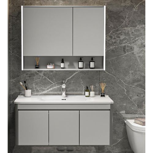 ΜΟΝΤΕΡΝΟ ΚΡΕΜΑΣΤΟ ΕΠΙΠΛΟΥ ΜΠΑΝΙΟΥ MARTIN YVONNE PLYWOOD Grey 100cm ΚΟΝΤΡΑΠΛΑΚΕ ΘΑΛΑΣΣΗΣ