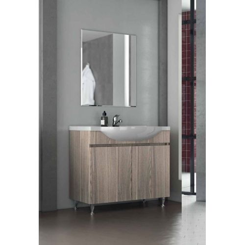 ΕΠΙΠΛΟ ΜΠΑΝΙΟΥ ΣΕΤ ΜΕ ΑΠΛΟ ΚΑΘΡΕΠΤΗ Drop ALFA 85 Silver Gray 85 cm