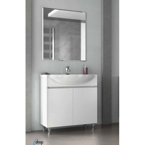 ΕΠΙΠΛΟ ΜΠΑΝΙΟΥ ΣΕΤ ΜΕ ΑΠΛΟ ΚΑΘΡΕΠΤΗ Drop ALFA 75 White 75 cm