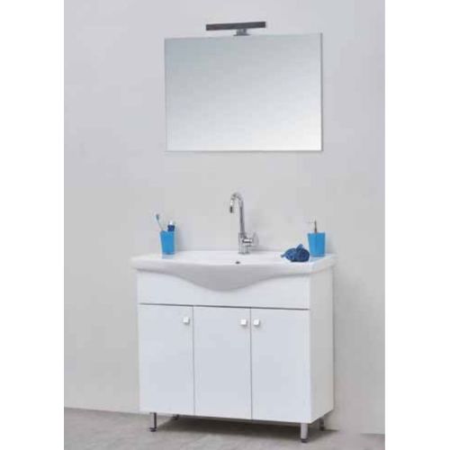 ΕΠΙΠΛΟ ΜΠΑΝΙΟΥ ΜΕ ΚΑΘΡΕΠΤΗ COLOSSEUM bath ALPIS 8461 White 100 cm