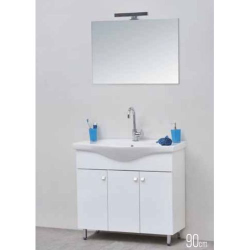 ΕΠΙΠΛΟ ΜΠΑΝΙΟΥ ΜΕ ΚΑΘΡΕΠΤΗ COLOSSEUM bath ALPIS 8461 White 90 cm