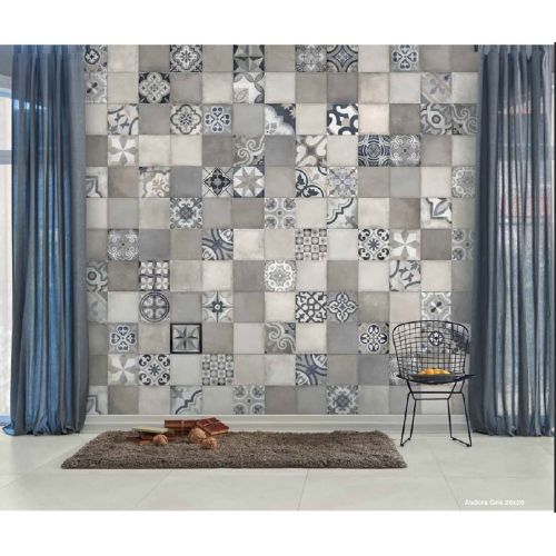 ΠΛΑΚΑΚΙ ΤΟΙΧΟΥ KOLOSSOS ANDORA Gris 20 x 20 cm