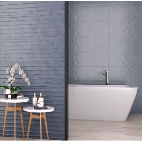 ΠΛΑΚΑΚΙ ΤΟΙΧΟΥ KARAG AQUARELLA Blue 30x90 cm