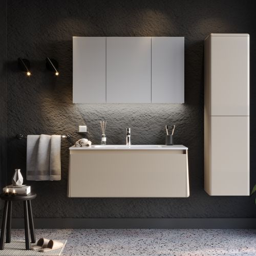 ΕΠΙΠΛΟ ΜΠΑΝΙΟ ΣΕΤ MARTIN BELLA Beige 100cm Λάκα MDF 18mm