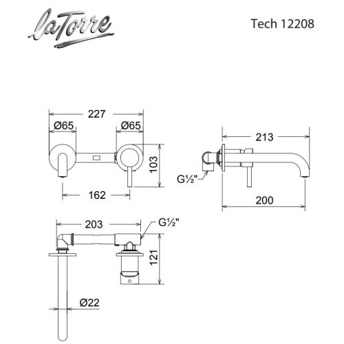ΜΠΑΤΑΡΙΑ ΝΙΠΤΗΡΑ ΕΝΤΟΙΧΙΣΜΟΥ La Torre NEW TECH 12208 Chrome