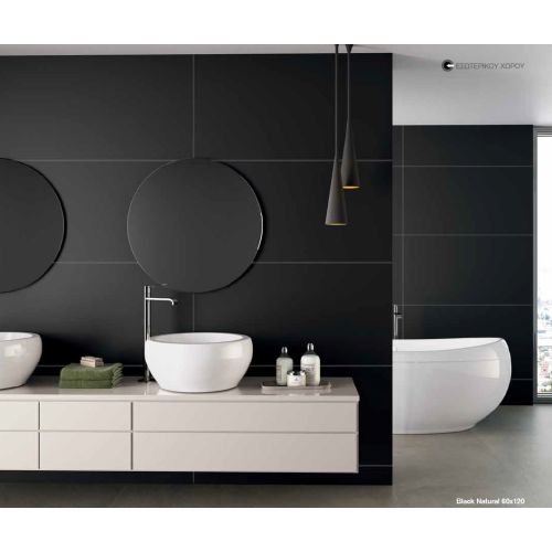 ΠΛΑΚΑΚΙ ΔΑΠΕΔΟΥ KOLOSSOS BLACK Natural 60x120 cm