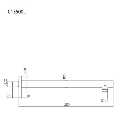 ΚΕΦΑΛΗ ΝΤΟΥΖ Brass ΜΕ ΒΡΑΧΙΟΝΑ ALMAR Emotion E044076 & C13500L Chrome Ø 20