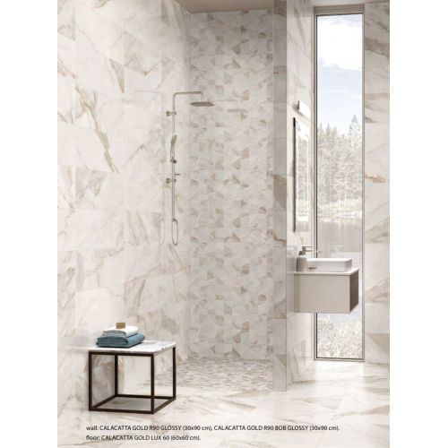 ΠΛΑΚΑΚΙ ΤΟΙΧΟΥ KOLOSSOS CALACATTA Silver 30 x 90 cm