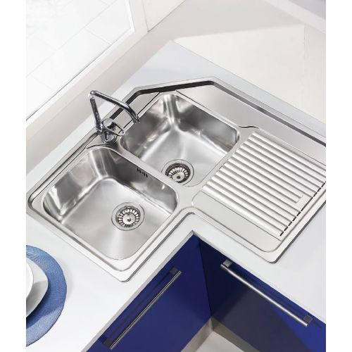 ΝΕΡΟΧΥΤΗΣ ΓΩΝΙΑΚΟΣ ΕΠΙΚΑΘΗΜΕΝΟΣ SANITEC ZENITH CODE 11248 (83χ83 2VD - 2VS) Σατινέ 83x83 cm Δεξής