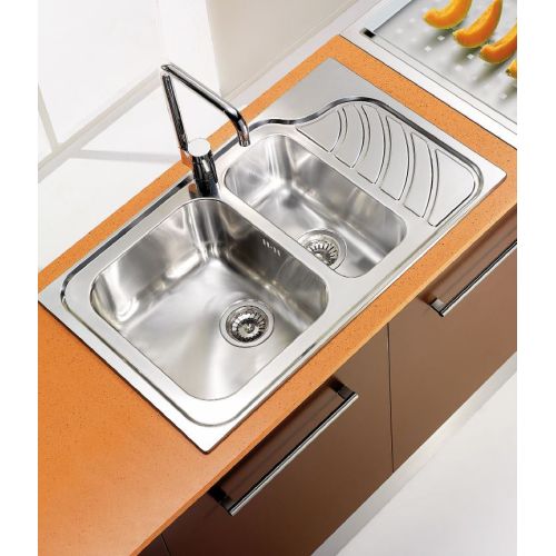 ΝΕΡΟΧΥΤΗΣ ΕΝΘΕΤΟΣ SANITEC EUREKA CODE 11754 (86x51 2VR 2VS ) Inox - Σατινέ 86x51 cm Αριστερός