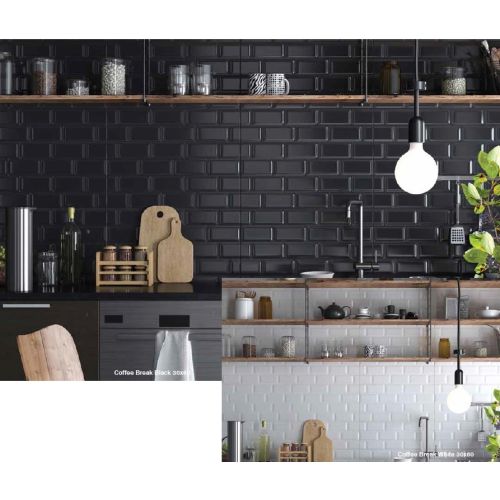 ΠΛΑΚΑΚΙ ΤΟΙΧΟΥ KOLOSSOS COFFEE BREAK Black 30 x 60 cm