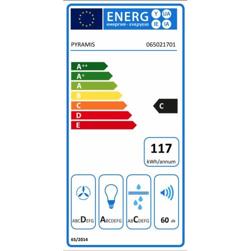 ΑΠΟΡΡΟΦΗΤΗΡΑΣ ΟΡΟΦΗΣ PYRAMIS Corso Elegant Inox / Μαύρο γυαλί 90 cm 