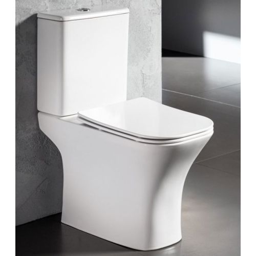 ΛΕΚΑΝΗ WC ΧΑΜΗΛΗΣ ΠΙΕΣΗΣ ΠΙΣΩΣΤΟΜΙΑ ΚΟΜΠΛΕ BIANCO Ceramica DELIA Rimless® DL 12000 SC White 65x40x h 77 cm