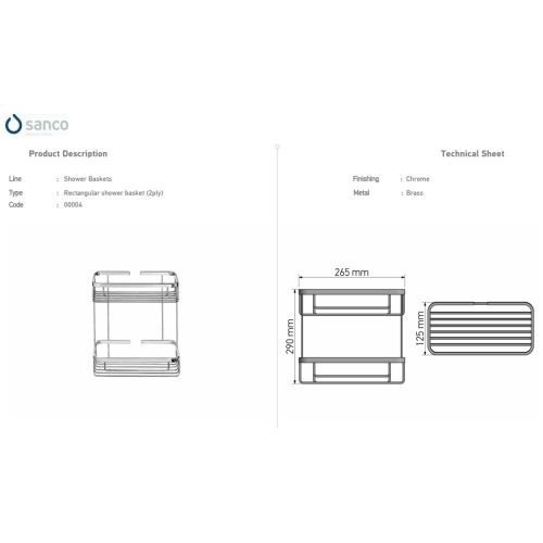ΠΑΡΑΛΛΗΛΟΓΡΑΜΜΗ ΔΙΠΛΗ ΘΗΚΗ SANCO A3-00004 Chrome