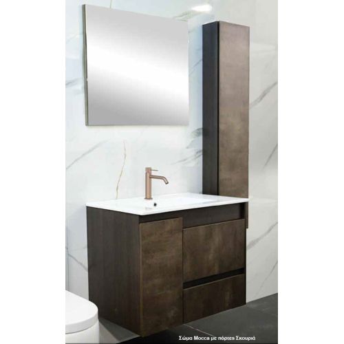 ΕΠΙΠΛΟ ΜΠΑΝΙΟΥ ΜΕ ΚΑΘΡΕΠΤΗ COLOSSEUM bath ELITE 8450 Mocca  80 cm