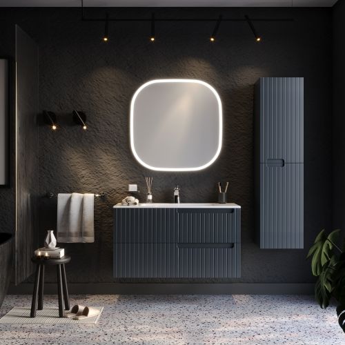 ΕΠΙΠΛΟ ΜΠΑΝΙΟ ΣΕΤ MARTIN ENZA Anthracite 100cm Λάκα MDF 18mm
