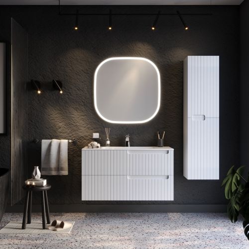 ΕΠΙΠΛΟ ΜΠΑΝΙΟ ΣΕΤ MARTIN ENZA Λευκό 100cm Λάκα MDF 18mm
