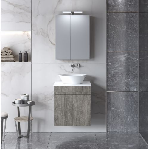 ΕΠΙΠΛΟΥ ΜΠΑΝΙΟΥ ΚΡΕΜΑΣΤΟ  ΣΕΤ MARTIN OMEGA  TOP Berlin (Σταχτί) 50cm