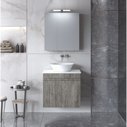 ΕΠΙΠΛΟΥ ΜΠΑΝΙΟΥ ΚΡΕΜΑΣΤΟ  ΣΕΤ MARTIN OMEGA  TOP Berlin (Σταχτί) 60cm