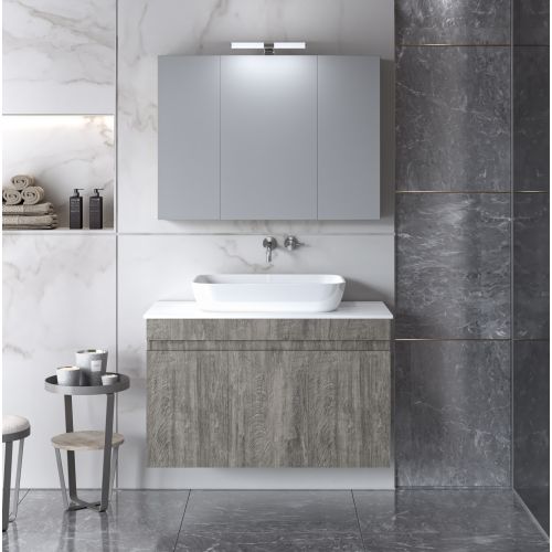 ΕΠΙΠΛΟΥ ΜΠΑΝΙΟΥ ΚΡΕΜΑΣΤΟ  ΣΕΤ MARTIN OMEGA  TOP Berlin (Σταχτί) 90cm