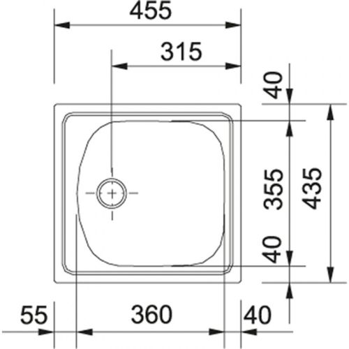 ΝΕΡΟΧΥΤΗΣ ΕΝΘΕΤΟΣ FRANKE ETN 610 Inox Λείος 45,5x43,5 cm