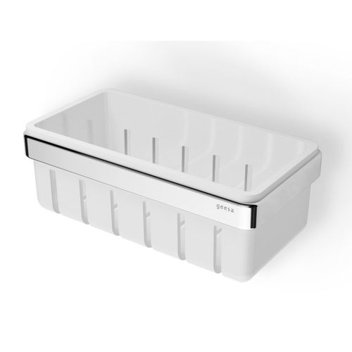 ΕΠΙΤΟΙΧΗ ΣΑΠΟΥΝΟΘΗΚΗ - ΜΠΟΥΚΑΛΟΘΗΚΗ GEESA FRAME 8801 White Matt / Chrome