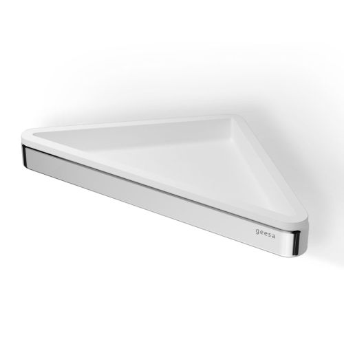 ΕΤΑΖΕΡΑ ΤΟΙΧΟΥ ΓΩΝΙΑΚΗ GEESA FRAME 8803 White Matt / Chrome
