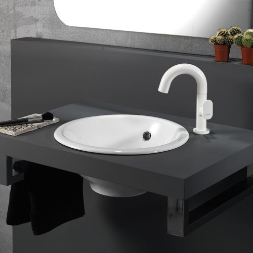 ΝΙΠΤΗΡΑΣ ΕΝΘΕΤΟΣ Η ΕΠΙΤΡΑΠΕΖΙΟΣ SCARABEO IN-OUT 8021 White Ø 39,5 cm