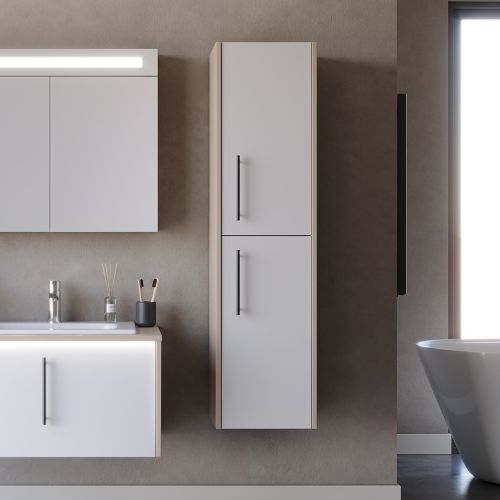 ΕΠΙΠΛΟ ΜΠΑΝΙΟΥ ΚΡΕΜΑΣΤH ΣΤΗΛΗ MARTIN INTENSE White 35 MDF 18mm  35x35x138cm